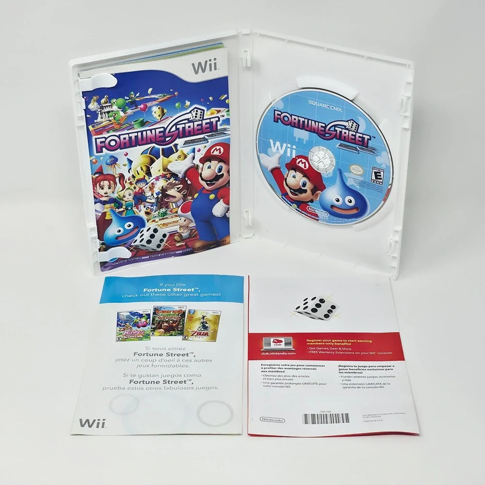 Nintendo Wii Fortune Street Video Game Everyone White Complete In Box Tested